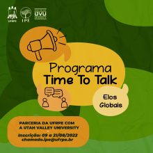 Edital aberto Programa Time To Talk
